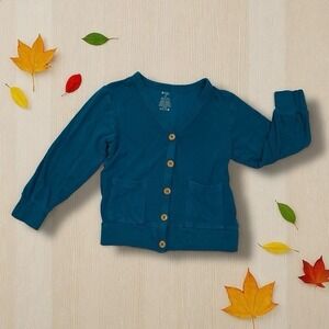 Kyte Baby | Baltic Blue Unisex‎ Toddler Cardigan Sweater Knit 3T Fall Aesthetic